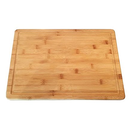 Simply Living Premium Extra large Bamboo Cutting board, 18" x 12".