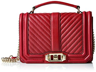 Rebecca Minkoff Chevron Quilted Small Love Crossbody W/ Top Handle