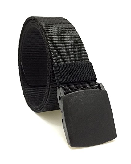 Men Gun Golf Nylon Military Tactical Black Belt Plastic Ratchet Buckle 38mm Sports Belts