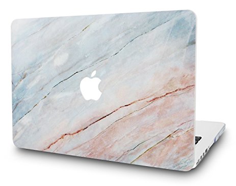 KEC MacBook Pro 13 Inch (2017 & 2016 Touch Bar) Case Cover Marble Plastic Hard Shell A1706 / A1708 (Granite Marble)