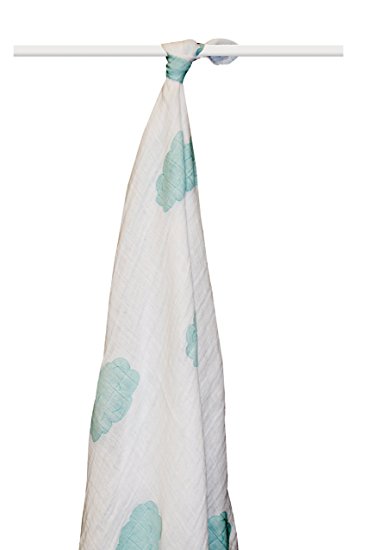 aden   anais organic single swaddle, sky blue (Discontinued by Manufacturer)