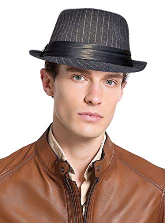 Lullaby Womens Mens Short Brim Manhattan Gangster Costume Trilby Fedora Hat