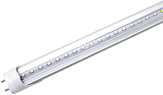 LightingWill LED T8 Light Tube 3FT, Daylight White 5000K, Dual-End Powered Ballast Bypass, 1600Lumens 15W (32W Fluorescent Equivalent), Clear Cover, AC85-265V Lighting Tube Fixtures, 1 Pack