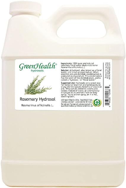 Rosemary Hydrosol (Floral Water) - 32 fl oz Plastic Jug w/ Cap - 100% Pure (NOT Oil)