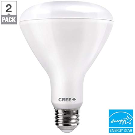 Cree 65W Equivalent Soft White (2700K) BR30 Dimmable Exceptional Light Quality LED Light Bulb (2-Pack)