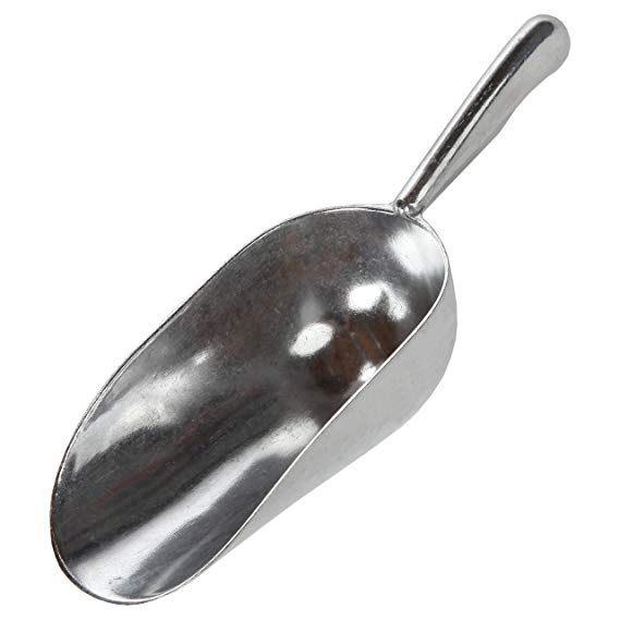 Home-X All Purpose Scoop, Ideal for Ice and Dry Foods, Cast Aluminum (6 Ounces)