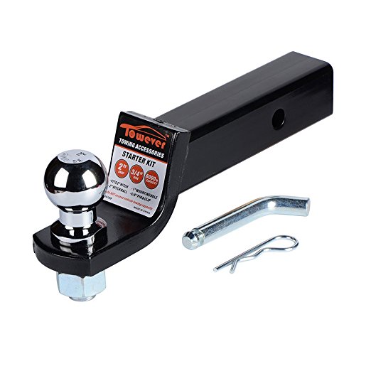 Towever 84169 Loaded Ball Mount Class III/IV 2" Drop Starter Kit with 2" Hitch Ball