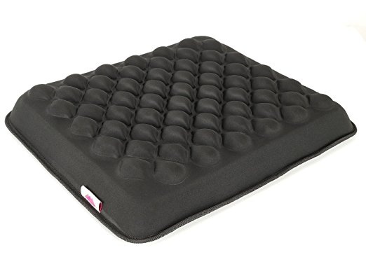 Large Gel Topped Orthopedic Seat Cushion Pad by FOMI Care | Thick Waterproof Cushion For Car, Office Chair, Wheelchair | Pressure Sore Relief, Prevents Sweaty Bottom | Coccyx, Lower Back Pain Relief