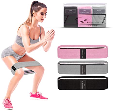 MYSEXY Resistance Bands Loop Workout Bands Booty Bands for Legs and Butt,Non Slip Exercise Fabric Hip Bands Fitness Bands for Women/Men Squat Glute Hip Training
