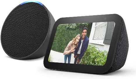 Echo Pop | Full sound compact smart speaker with Alexa   All-new Echo Show 5 (3rd Gen, 2023 release) | Smart display with deeper bass and clearer sound