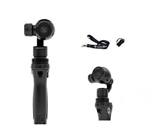 DJI Osmo, Fully stabilized 4K, 12Mp Camera with Camrise Starter Bundle: lanyard and USB reader