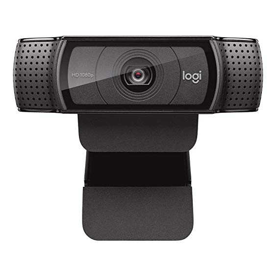 Logitech C920e / C920 HD Webcam, Full HD 1080p Video Calling and Recording, Dual Stereo Audio, Stream Gaming - Black (No Tripod)