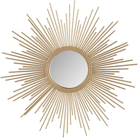 Madison Park Fiore Sunburst Mirror, Small, Gold