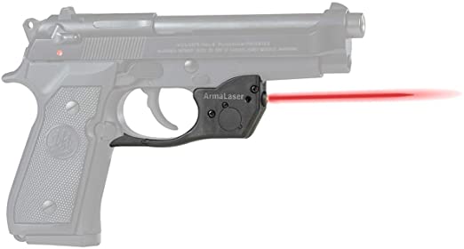 ArmaLaser TR20 Designed to fit Beretta 92 96 M9 92FS 96FS Red Laser Sight Grip Activation