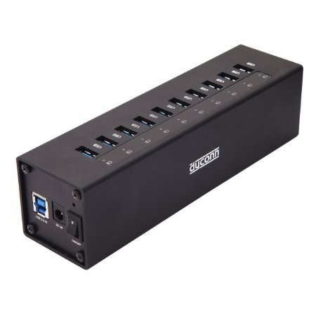 Dyconn PowerHub SuperSpeed 12-Port 2 - 5A Charging Only Industrial Grade USB 30 Hub with Mounting Brackets HUBC10B
