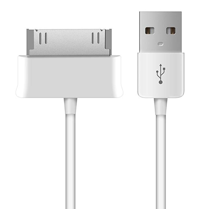 kwmobile Samsung Galaxy Tab 1/2 10.1/Tab 2 7.0/Note 10.1 Charger - USB 2.0 30 Pin Charging Cable Cord for Samsung Galaxy Tab 1/2 10.1/Tab 2 7.0/Note 10.1 - White