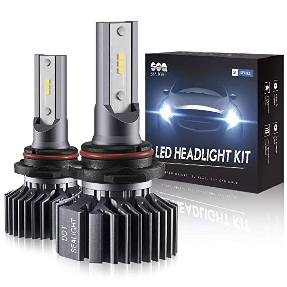 SEALIGHT 9006 HB4 LED Headlight Bulbs Conversion Kit,Non-Polarity,Upgraded 12xCSP Chips Low Beam/Fog light Bulbs Halogen Replacement 6000K Xenon White（Pack of 2）