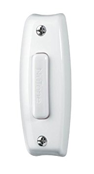 NuTone PB7LWH Wired One-Lighted Door Chime Push Button, White