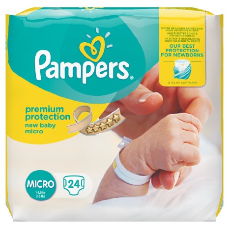 Pampers New Baby Nappies, Size 0 (Total 144 Nappies)