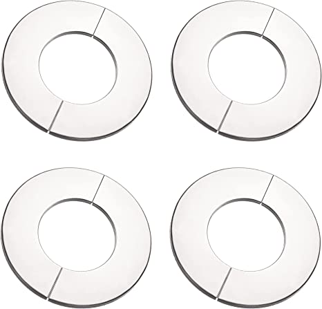 uxcell Wall Split Flange, Stainless Steel Round Escutcheon Plate for 35mm Diameter Pipe 4Pcs