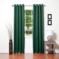 Gorgeous HomeDIFFERENT Solid Colors & Sizes (AA72) 2 Panels Set Solid Thermal Foam Lined Blackout Heavy Thick Window Curtain Drapes Bronze Grommets (Hunter Green, 84")