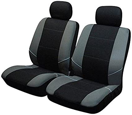 UKB4C Black/Grey Front Pair of Car Seat Covers for Vitara