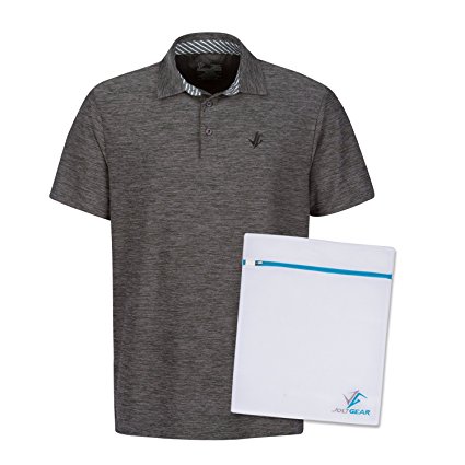 Men’s Dry Fit Golf Polo Shirt, Athletic Short-Sleeve Polo Golf Shirts (Laundry Bag Included)