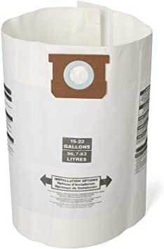 CRAFTSMAN CMXZVBE38772 General Purpose Wet Dry Vac Dust Collection Bags For 15 To 22 gallon Shop Vacuums, 3 Pack