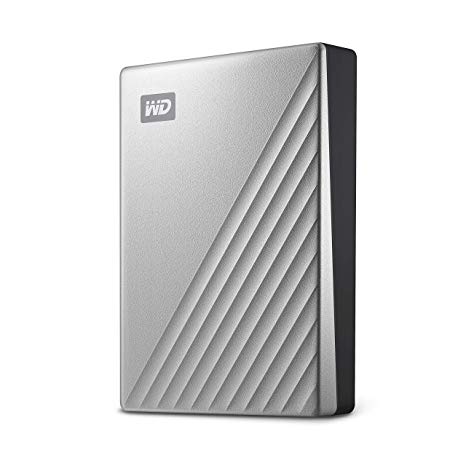 WD&nbsp;4TB My&nbsp;Passport&nbsp;Ultra&nbsp;for Mac Silver Portable External Hard Drive, USB-C - WDBPMV0040BSL-WESN