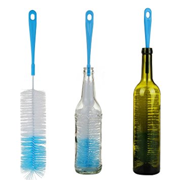 Long Bottle Cleaning Brush, Narrow Neck Beer, Wine, Kombucha, Brewing Bottle Cleaner, 3 Pack