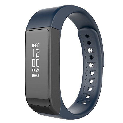 Fitness Tracker Wireless Smart Bracelet Activity Tracker Fitness Health Smartwatch Wristband Bluetooth Pedometer with Sleep Monitor Step Tracker Calorie Counter (Blue)
