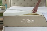 Natures Sleep Cool IQ Queen Size 25 Inch Thick 35 Pound Density Visco Elastic Memory Foam Mattress Topper with Microfiber Fitted Cover and 18 Inch Skirt