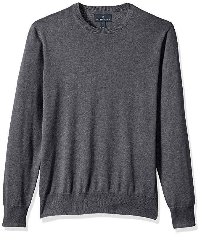 Amazon Brand - BUTTONED DOWN Men's Supima Cotton Lightweight Crewneck Sweater