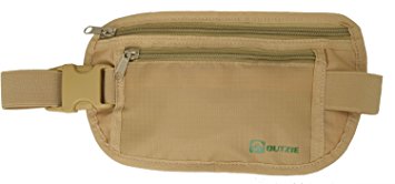Travel Money Belt RFID Blocking - Protection for your Credit Cards and Passport | Secure all Your Valuables | Large Heavy Duty Zippers | Lined Pockets | Adjustable Stretch Belt | Hidden Under Clothes