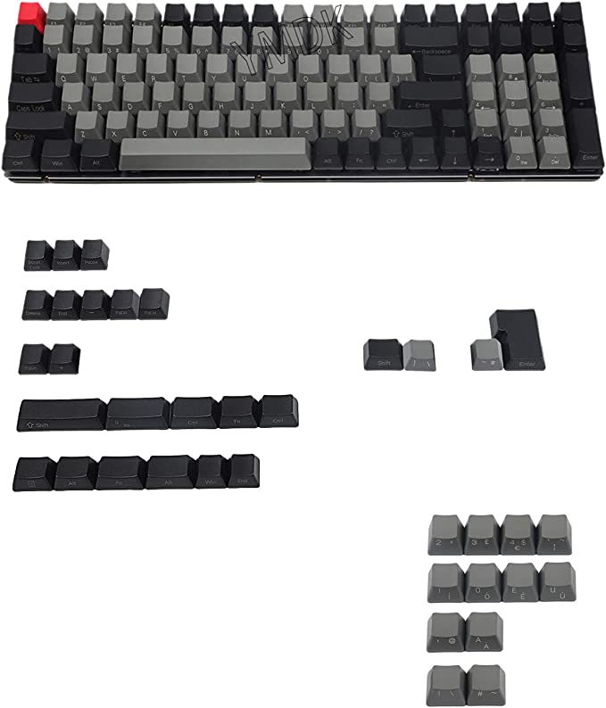 Dolch Laser Eteched UK Italian German Spain ISO OEM Profile Thick PBT Keycap for MX Mechanical Keyboard YMD96 KBD75 104 87 61 (Dolch UK ISO)