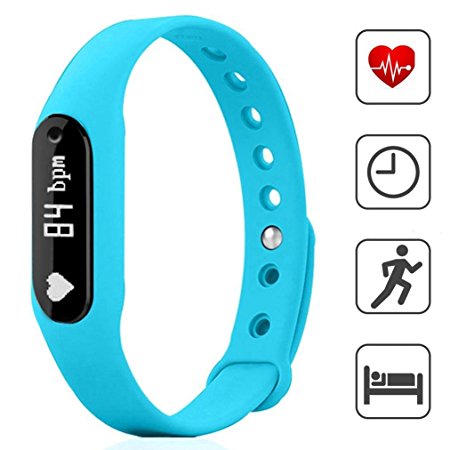 BDJ Bluetooth Smart Bracelet - C6 Smart Bracelet Heart Rate Monitor Fitness Tracker Waterproof Bluetooth 4.0 Smart Wristband
