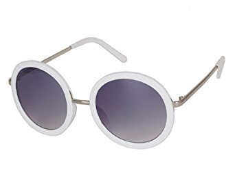 GAMT Retro Round Coating Vintage Oversized Sunglasses Mental Frame