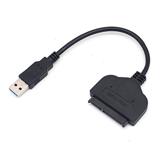 USB to Sata Adapter Cable - Rerii Super Speed USB 3.0 to SATA 22 Pin (7Pin   15Pin) for 2.5" Hard Disk Drive SSD Adapter Cable