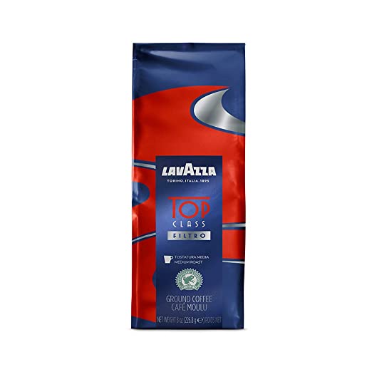 Lavazza Top Class Filtro Ground Coffee Medium Roast 8oz Soft Bag (Pack of 6)