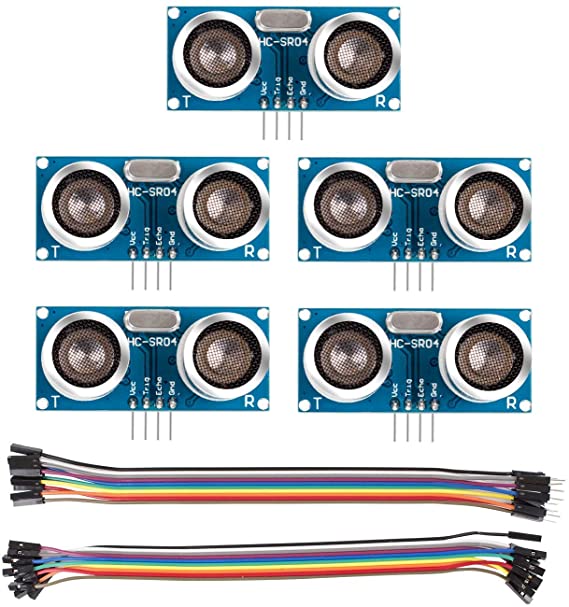 SunFounder Ultrasonic Module HC-SR04 Distance Sensor for Arduino R3 Mega2560 Duemilanove Nano Robot Rapsberry Pi 4B 3B , 3B, 2 Model B & 1 Model B