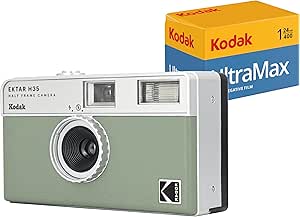 KODAK EKTAR H35 Half Frame Film Camera (Sage Bundle with 24exp film)