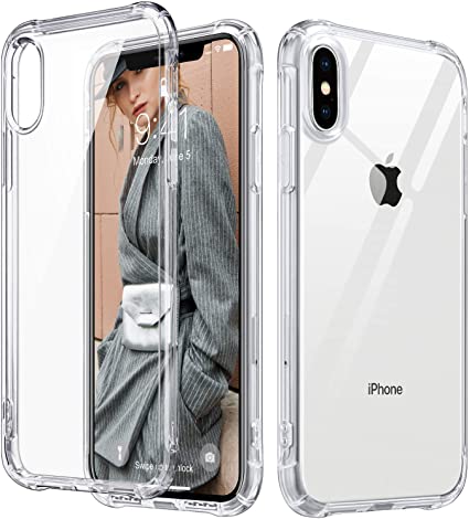 ULAK Clear Series iPhone Xs Max Case, Flexible Shock-Absorption Protective Bumper Slim Soft TPU Cover Compatible with iPhone Xs Max 6.5 inch 2018 (Crystal Clear)