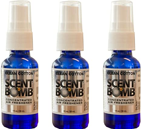 Scent Bomb Super Strong 100% Concentrated Air Freshener - 3 PACK (Clean Cotton)
