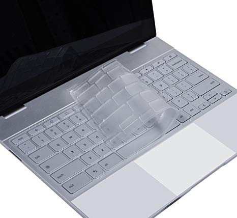 CASEBUY Ultra Thin Soft Clear Keyboard Cover for Google Pixelbook 12.3" Touch-Screen Chromebook(2017 Released) Soft-Touch TPU Keyboard Skin, US Layout