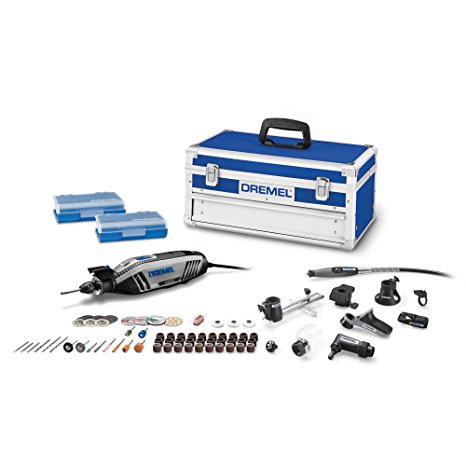 Dremel 4300-9/64 High Performance Rotary Tool Kit with Universal 3-Jaw Chuck, 9 Attachments and 64 Accessories