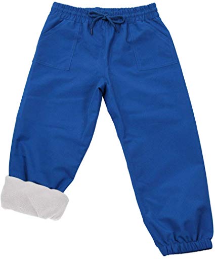 JAN & JUL Kids' Rain or Snow Pants, Water-Proof Cozy-Dry Fleece-Lined for Girls Boys Toddlers