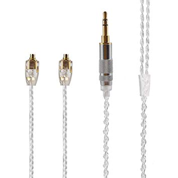 KZ MMCX Silver Plated Cable 4 Core Earphone Upgrade Cable for Shure Weston SD6 Custom Made IEMS DIY Earphone