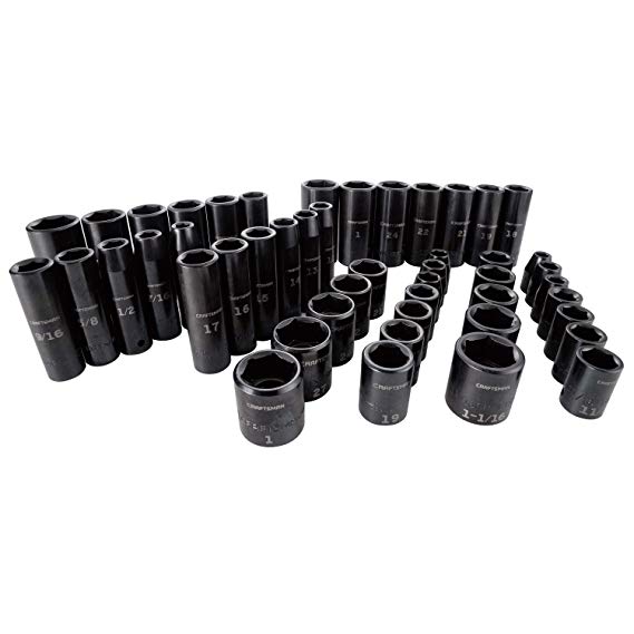 CRAFTSMAN Deep Impact Socket Set, SAE, 1/2", 48Piece (CMMT16548)