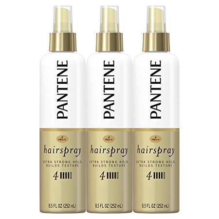 Pantene Hairspray Non-aerosol, Extra Strong Hold, Pro-V Level 4, Texture Building, 8.5 fl oz, Triple Pack