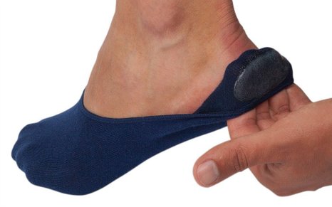 No Show Socks For Men 3pk Quality Cotton Lge Heel Grip Non Slip